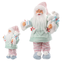 Papai Noel em Pé de Pijama Azul 30cm - PRÉ-VENDA