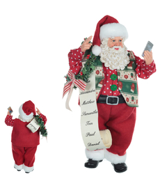 Papai Noel em Pé com Lista de Presentes 27,5cm - PRÉ-VENDA