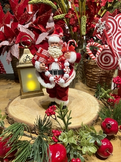 PN1234 - Papai Noel em Pé com Saco de Presente - 27cm