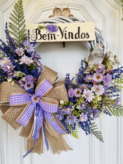 Guirlanda Bem-Vindos Lavanda 50cm