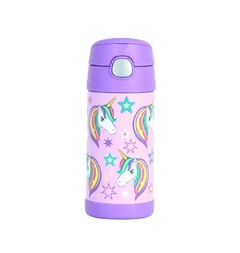 KIT GARRAFA E POTE TERMICO THERMOS UNICÓRNIO LILÁS - comprar online