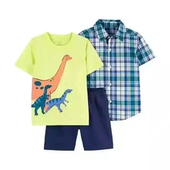 CONJUNTO 3 PEÇAS VERÃO DINOSSAURO CARTER'S