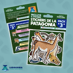 COMBO PACKS 1-2-3 Stickers de la Patagonia *NOVEDAD* - Ludogonia Juegos Patagónicos