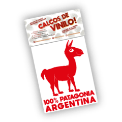 Calcos de Vinilo "Guanaco 100% Patagonia Argentina" - comprar online