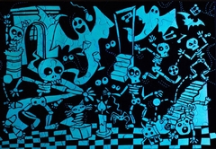 Puzzle Fluorescente "Esqueletos" (24 Piezas) BRILLA EN LA OSCURIDAD en internet
