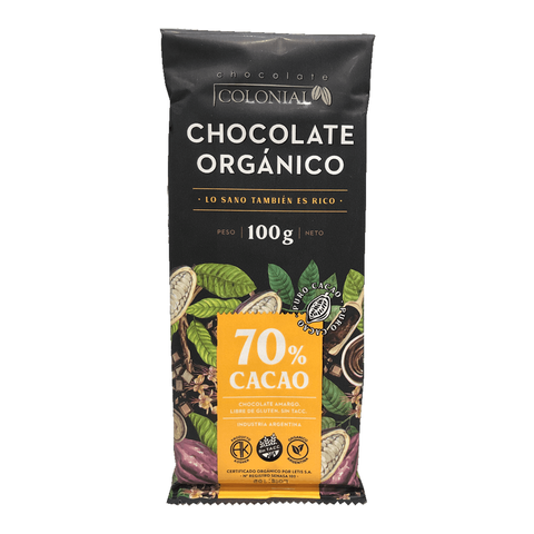 COLONIAL - CHOCOLATE ORGÁNICO 70% - 100g