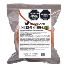 VEGGIELAND - CHICKEN BURGER PLANT BASED VEGANA 160GR