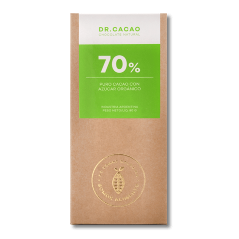 DrCacao - 70% Puro Cacao con Azucar Organico