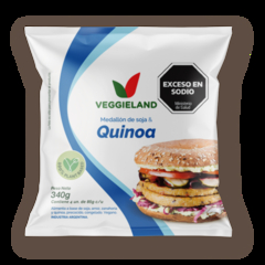 MEDALLON DE SOJA Y QUINOA - VEGGIELAND (360g) - comprar online