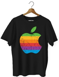 Remera Apple Logo Vintage (Nevada, Negra o Blanca) en internet