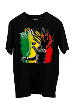 Remera Bob Marley 2 (Negra o Nevada) - comprar online