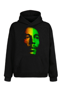 Buzo Hoodie Bob Marley Face (Negro)