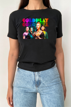 Remera Coldplay SS'23 (Blanca - Negra) - comprar online