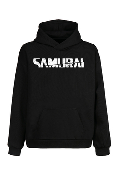 Buzo Hoodie Cyberpunk Samurai (estampa frente y espalda) (Negro) - comprar online