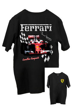 Remera Ferrari F1 Team FRENTE y ESPALDA (Nevada o Negra) - comprar online