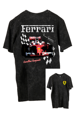 Remera Ferrari F1 Team FRENTE y ESPALDA (Nevada o Negra)