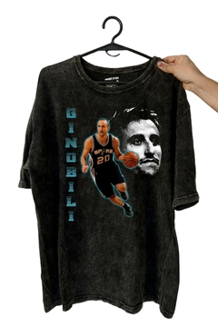 Remera Ginobili 2 (Nevada, Negra o Blanca)