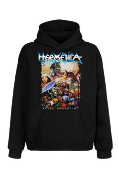 Buzo Hoodie Hermetica - Acido Argentino (Negro)