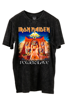 Remera Iron Maiden - Powerslave (Nevada, Negra o Blanca)