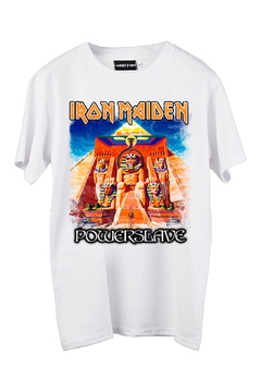 Remera Iron Maiden - Powerslave (Nevada, Negra o Blanca) en internet