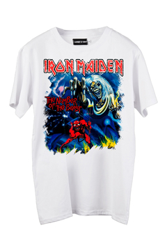 Remera Iron Maiden - The Number Of The Beast (Nevada, Negra o Blanca) en internet