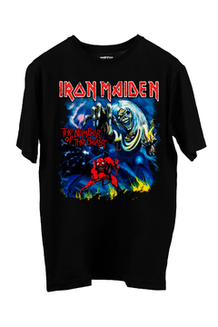 Remera Iron Maiden - 666 Number Of The Beast FRENTE y ESPALDA (Nevada, Negra o Blanca) - tienda online