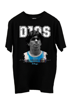 Remera Maradona D10S FRENTE Y ESPALDA (Nevada Negra o Blanca) - tienda online