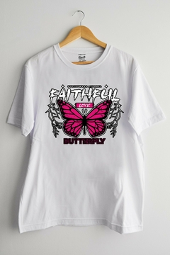 Remera Butterfly Faithful (Nevada, Negra o Blanca) - comprar online