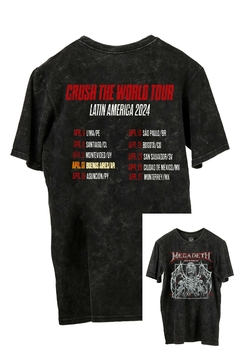 Remera Megadeth - Crush World Tour FRENTE Y ESPALDA (Nevada o Negra )