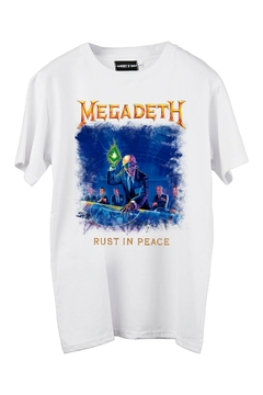 Remera Megadeth - Rust In Peace 2 (Blanca)