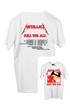 Remera Metallica - Kill 'Em All FRENTE y ESPALDA (Nevada, Negra o Blanca) en internet
