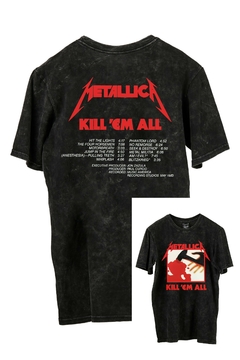 Remera Metallica - Kill 'Em All FRENTE y ESPALDA (Nevada, Negra o Blanca)