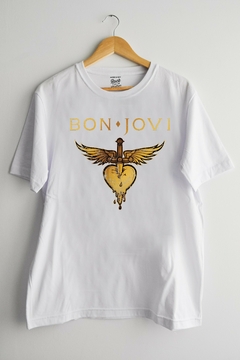 Remera Bon Jovi - Heart (Nevada, Negra o Blanca) en internet