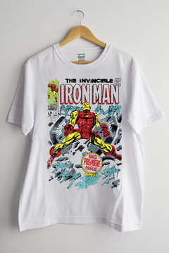 Remera Iron Man Comics (Nevada, Negra o Blanca) en internet