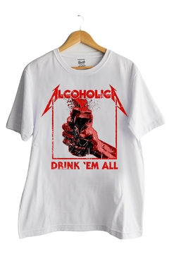 Remera Metallica - Drink 'em all (Nevada,Negra o Blanca) - comprar online