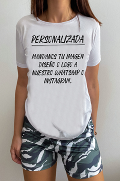 Remera Personalizada Mujer (Nevado,Negro o Blanco) - comprar online