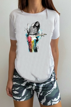 Remera John Frusciante 2 (Mujer) (Nevado,Negro o Blanco) - comprar online