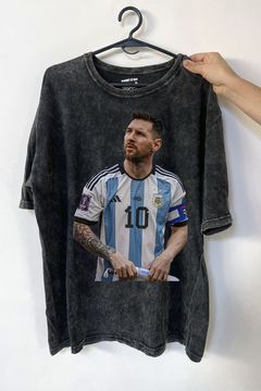 Remera Messi Capitan (Nevada,Negra o Blanca)