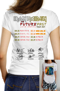 Remera Iron Maiden - Future Past Tour 2024 (Mujer) (Frente y Espalda) en internet