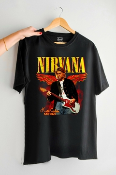 Remera Nirvana - Kurt (Nevada, Negra o Blanca) - comprar online