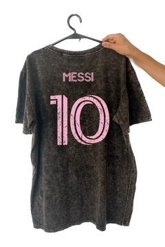 Remera Messi Inter Miami 10- Frente y espalda (Nevada Negra o Blanca) - comprar online