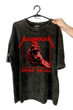 Remera Metallica - Drink 'em all (Nevada,Negra o Blanca)
