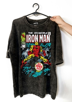 Remera Iron Man Comics (Nevada, Negra o Blanca)