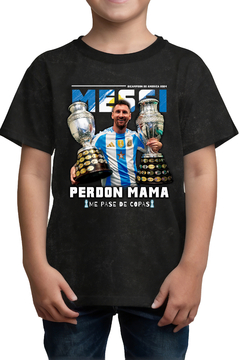 Remera Messi - Bicampeon de America 2024 (Niño/a Nevada)