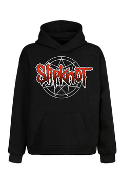 Buzo Hoodie Slipknot (estampa frente y espalda) (Negro) - comprar online