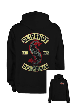 Buzo Hoodie Slipknot Frente Y Espalda Negro