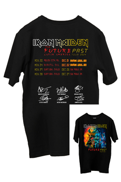 Remera Iron Maiden - The Future Past Tour 2024 FRENTE y ESPALDA (Nevada, Negra o Blanca) - comprar online