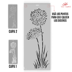 DECO STENCIL AGAPANTUS DOBLE REGISTRO STNL081 - comprar online