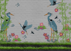 Mural Garzas en internet