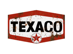 LOGO TEXACO RE013 30x40cm aprox - CHAPA DECORATIVA